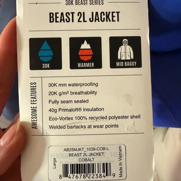 Airblaster Men's Snowboard Jacket Beast 2L Large - Picture 4 of 5